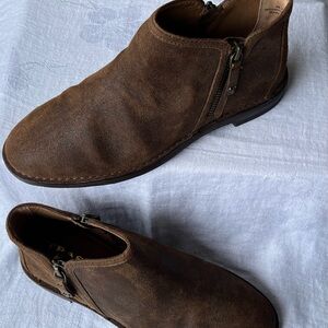 TRASK brand women’s Italian suede booties. Missing tags but never worn.